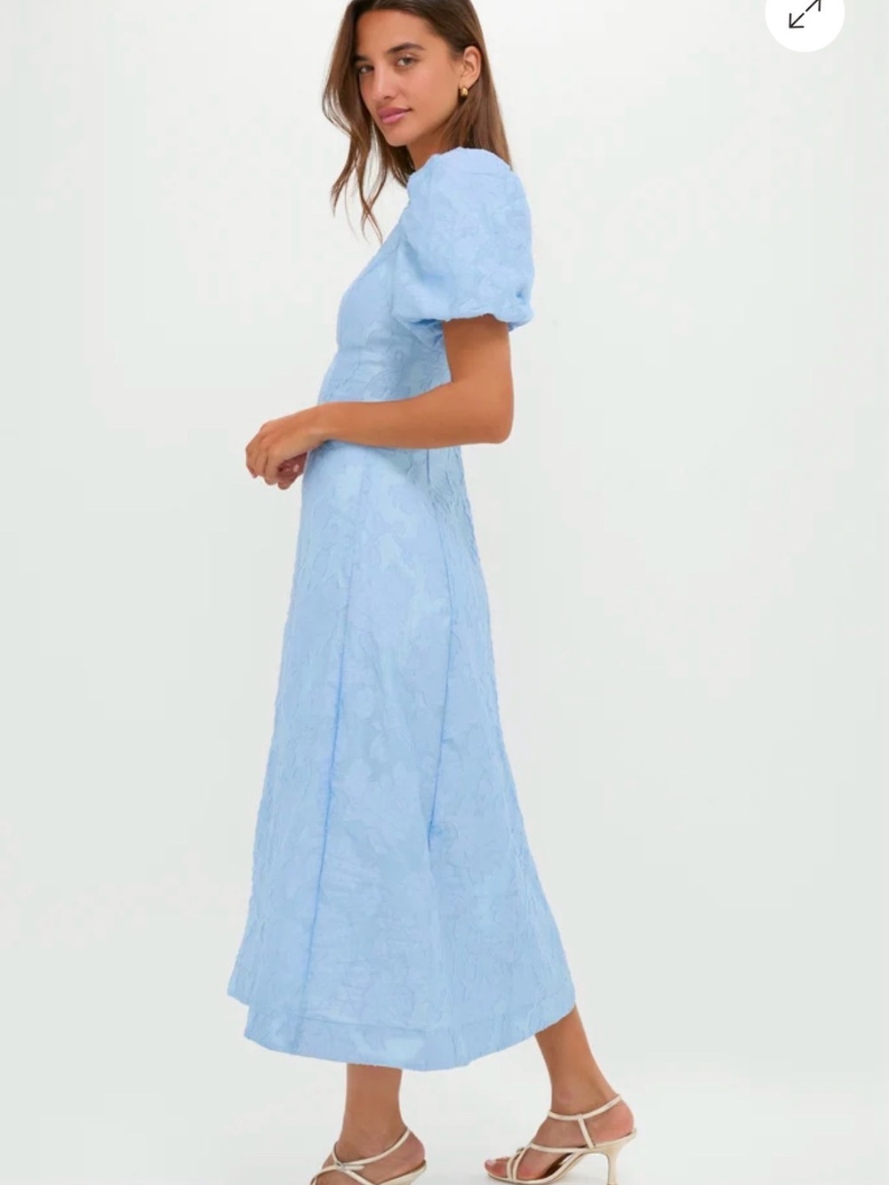 Ice Blue Jacquard Inez Maxi Dress - Picture 4 of 6